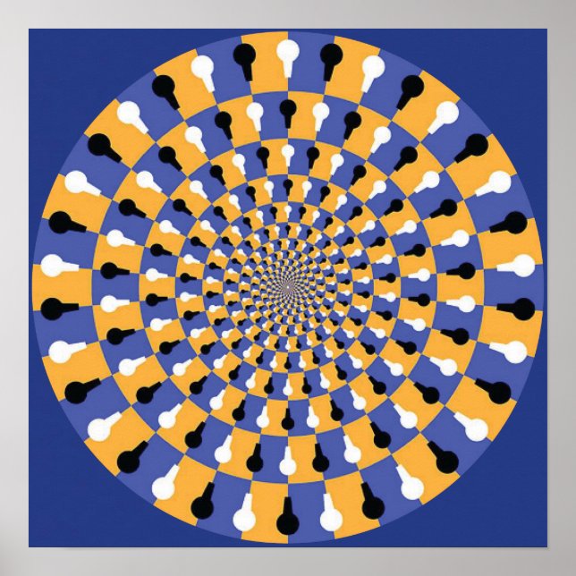 Crazy Optical Illusion - Infinite Circle Poster (Front)