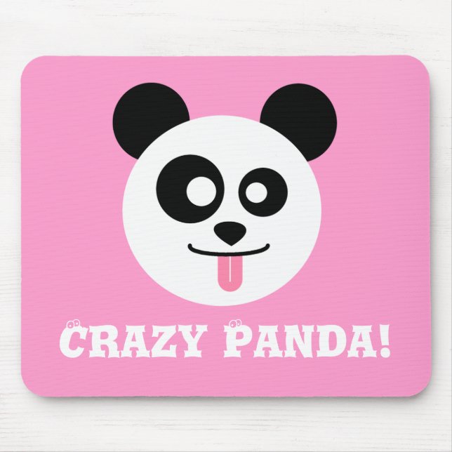Crazy Panda Mouse Mat (Front)