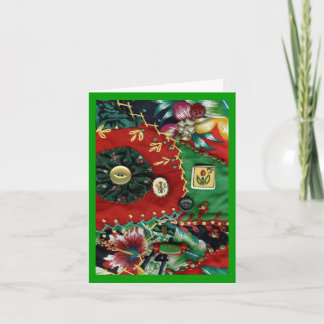 Crazy Patch Christmas Note Card