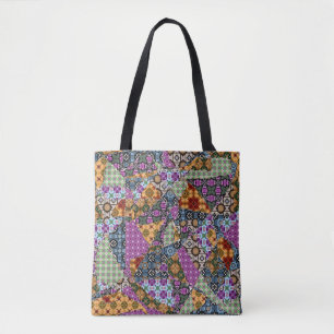 Crazy Patchwork Tote Bag