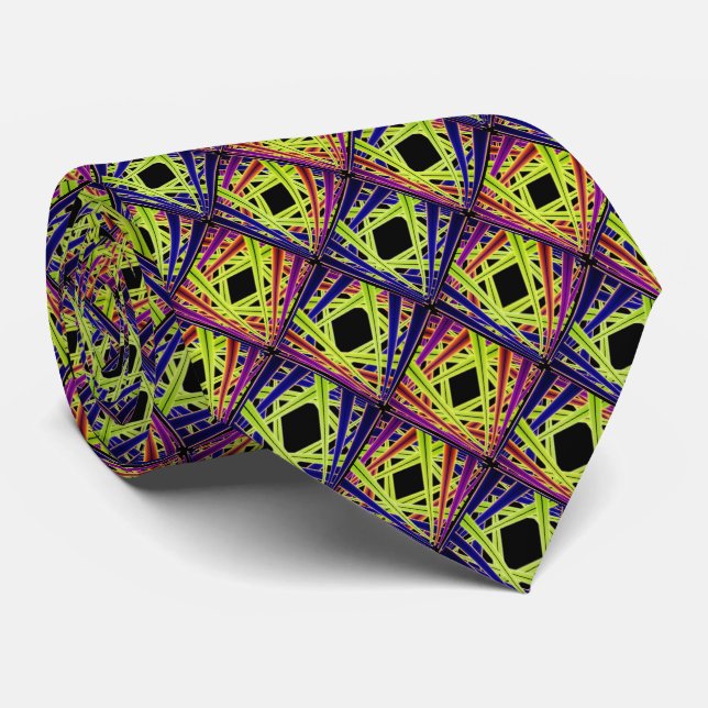 Crazy Pattern Tie (Rolled)