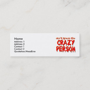 Crazy Person Funny Profile / Business Card