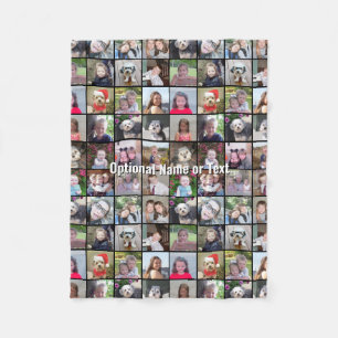 Crazy Photo Collage - Up to 24 photos Fleece Blanket