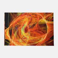 CRAZY PHOTON Abstract Orange Yellow Fractal Swirls