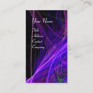 CRAZY PHOTON MONOGRAM gem blue purple Business Card