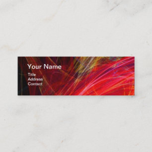 CRAZY PHOTON MONOGRAM gem red Mini Business Card