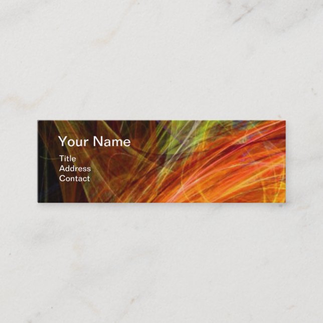 CRAZY PHOTON MONOGRAM gem yellow Mini Business Card (Front)