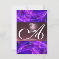CRAZY PHOTON MONOGRAM purple black  rsvp