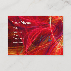 CRAZY PHOTON monogram Vibrant black pink red Business Card