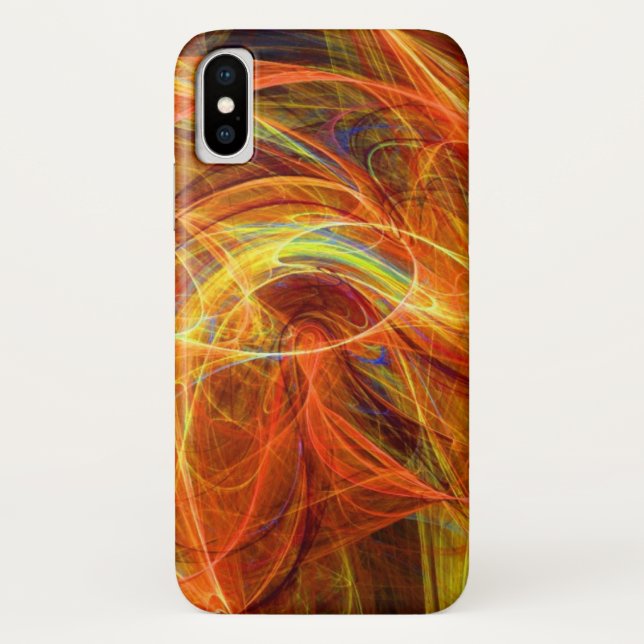 CRAZY PHOTON Orange Pink Yellow Fractal Swirls Case-Mate iPhone Case (Back)
