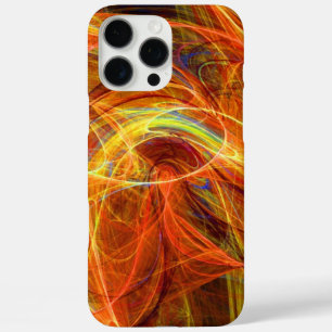 CRAZY PHOTON Orange Yellow Abstract Swirls iPhone 16 Pro Max Case