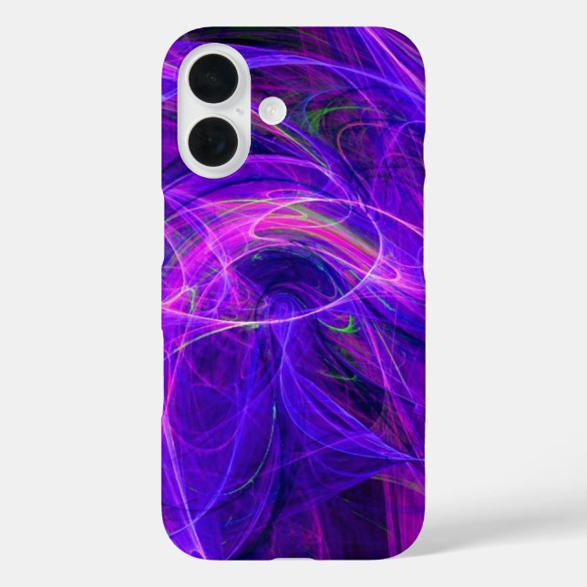 CRAZY PHOTON Purple Blue Fractal Swirls Case-Mate iPhone Case (Back)