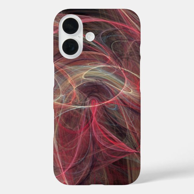 CRAZY PHOTON Purple Grey Fractal Waves Case-Mate iPhone Case (Back)