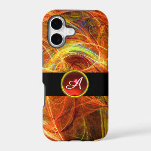 CRAZY PHOTON RED RUBY GEM STONE MONOGRAM