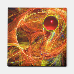 CRAZY PHOTON WITH RED RUBY GEMSTONE MAGNET