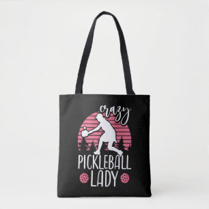 Crazy Pickleball Lady Pickleball Tote Bag