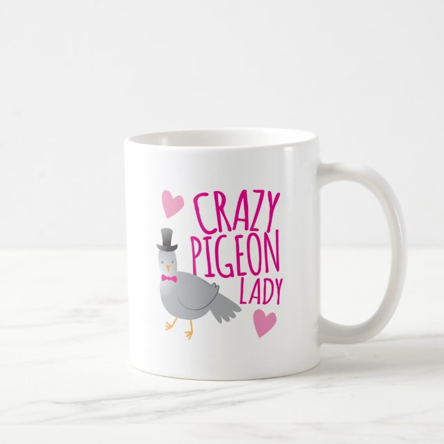 crazy pigeon lady coffee mug (Right)