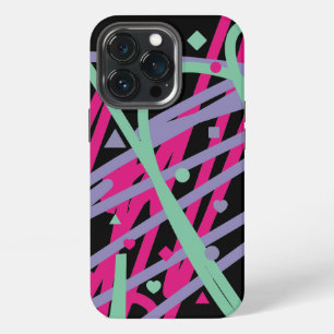 Crazy Pink Purple Pattern Aqua Triangle Heart Circ iPhone 13 Pro Case