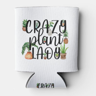 Crazy Plant Lady Can Cooler with Potted Plants
