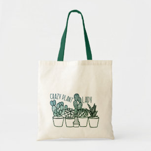Crazy Plant Lady - Canvas Tote - Hunter Green Bag