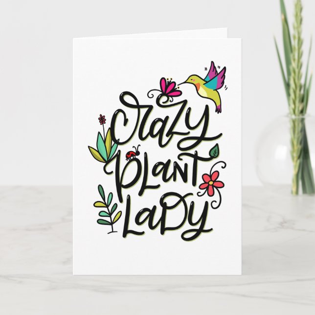 Crazy Plant Lady Card (Front)