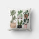 Crazy Plant Lady | Chic Watercolor Potted Plants Cushion (Front)