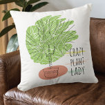 Crazy Plant Lady Cushion<br><div class="desc">Our beautiful pillow is the perfect way to show your love of plants and your sense of humour. The pillow features a hand-lettered typography design that says "Crazy Plant Lady" and is also decorated with a green watercolor plant, which adds a touch of beauty and whimsy. This pillow is the...</div>