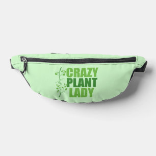 Crazy Plant Lady Cute Green Botanist Bum Bags