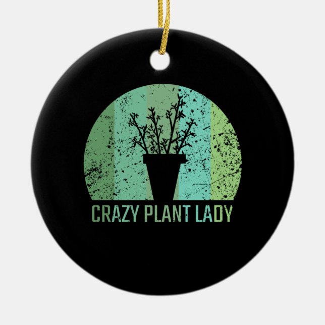 Crazy Plant Lady Gifts Ceramic Tree Decoration (Front)