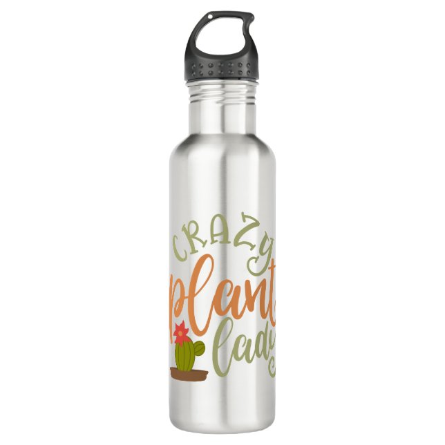 Crazy Plant Lady Great Plant Lover 710 Ml Water Bottle (Front)