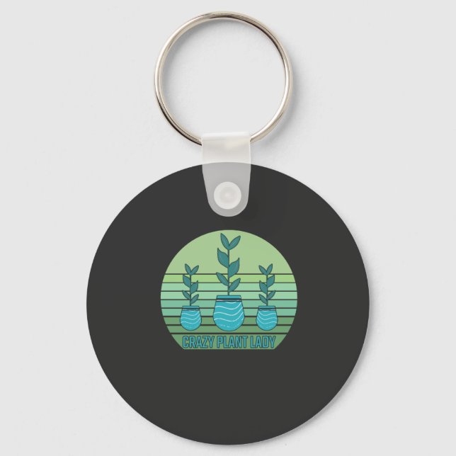 Crazy Plant Lady Key Ring (Front)