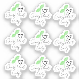 Crazy Plant Lady Leaf Heart Script