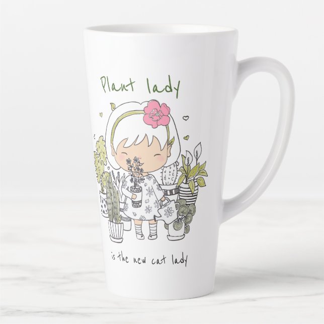 Crazy Plant Lady/ My Plants Make Me Happy Latte Mug (Right)