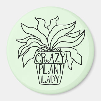 Crazy Plant Lady Potted Houseplant Magnet