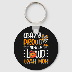 Crazy Proud Sketll Team Mom Sketll Team Mama Key Ring