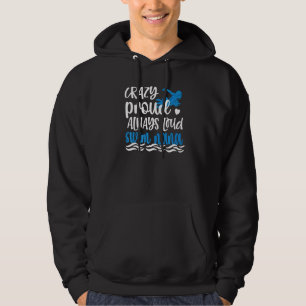 Crazy Proud Swim Nana Of A Swimmer Nana Grandma Hoodie