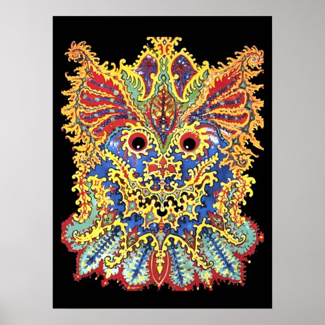 Crazy Psychedelic Cats Eyes Louis Wain Poster (Front)