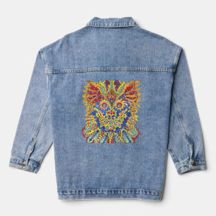 Crazy Psychedelic Cats Eyes Louis Wain T-Shirt Denim Jacket