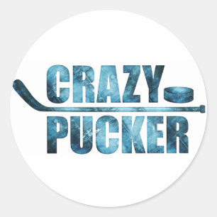 Crazy Pucker (Hockey) Classic Round Sticker