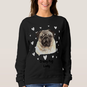 Crazy Pug Lady - Dogs Fitted Scoop T-Shirt 280 Sweatshirt