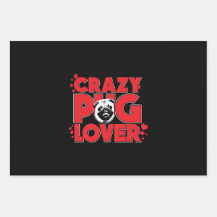 Crazy Pug Lover Pug Owner Gift Wrapping Paper Sheet