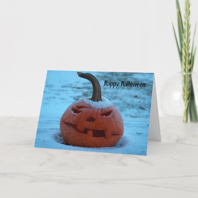 Crazy Pumpkin Greeting Card (Front)