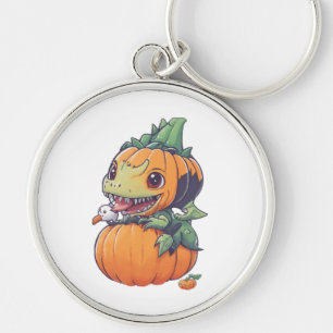 crazy pumpkin trying to eat spooky key ring