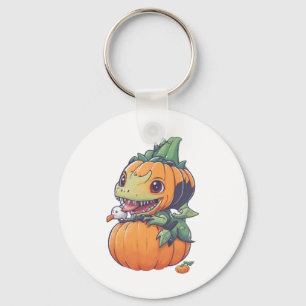 crazy pumpkin trying to eat spooky key ring
