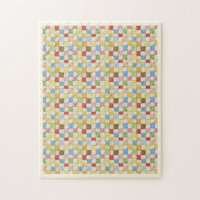 CRAZY QUILT 11x14 Puzzle / Cream (Vertical)
