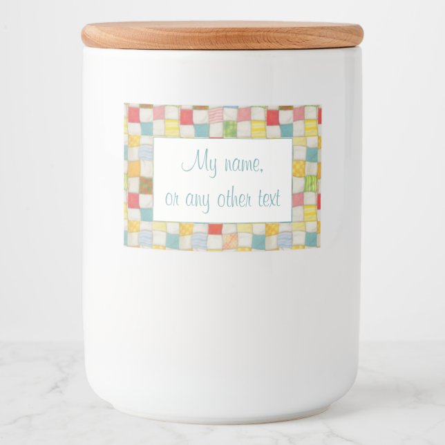 CRAZY QUILT 2"x3" Label / Horizontal (Front)