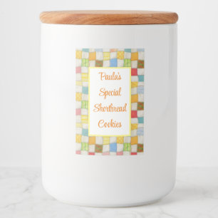 CRAZY QUILT 2x3 Food Container Label II / Vertical