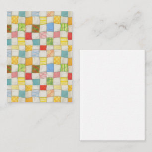 CRAZY QUILT 3.5x2.5 Flat Card / Vertical