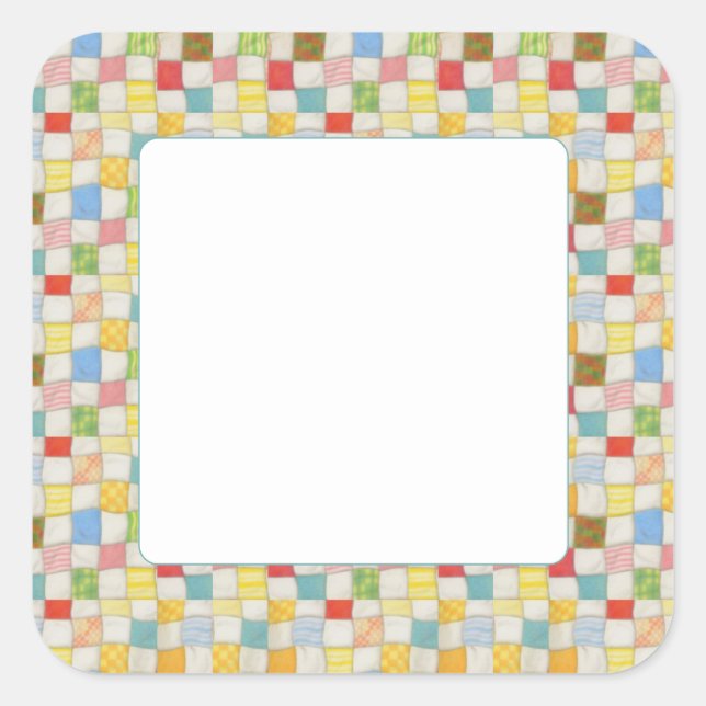 CRAZY QUILT 3" Square Matte Stickers (Front)