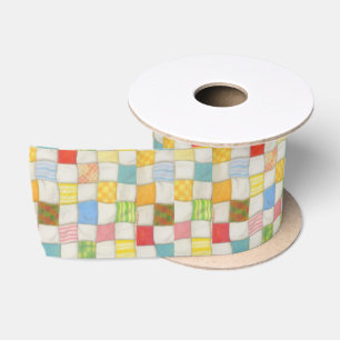 CRAZY QUILT 3" Wide Satin Ribbon